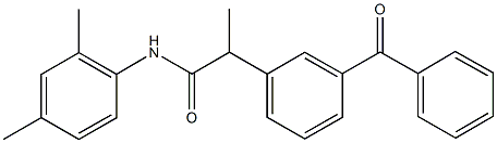 2-(3-benzoylphenyl)-N-(2,4-dimethylphenyl)propanamide Struktur