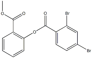 2-(methoxycarbonyl)phenyl2,4-dibromobenzoate Struktur