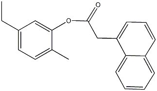 5-ethyl-2-methylphenyl1-naphthylacetate Struktur