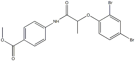 methyl 4-{[2-(2,4-dibromophenoxy)propanoyl]amino}benzoate Struktur