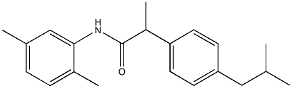 N-(2,5-dimethylphenyl)-2-(4-isobutylphenyl)propanamide Struktur