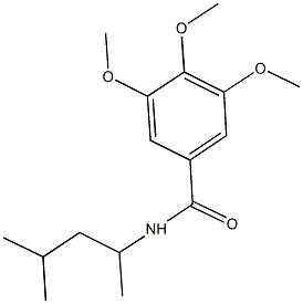 N-(1,3-dimethylbutyl)-3,4,5-trimethoxybenzamide Struktur