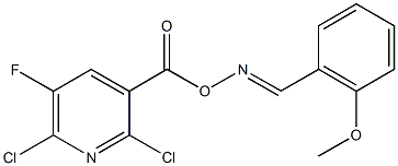 2-methoxybenzaldehyde O-[(2,6-dichloro-5-fluoro-3-pyridinyl)carbonyl]oxime Struktur