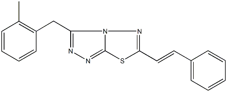 3-(2-methylbenzyl)-6-(2-phenylvinyl)[1,2,4]triazolo[3,4-b][1,3,4]thiadiazole Struktur