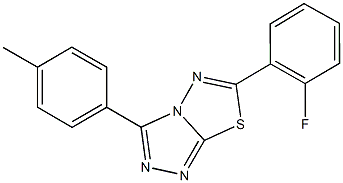 6-(2-fluorophenyl)-3-(4-methylphenyl)[1,2,4]triazolo[3,4-b][1,3,4]thiadiazole Struktur