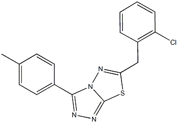 6-(2-chlorobenzyl)-3-(4-methylphenyl)[1,2,4]triazolo[3,4-b][1,3,4]thiadiazole Struktur