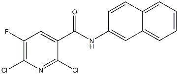 2,6-dichloro-5-fluoro-N-(2-naphthyl)nicotinamide Struktur