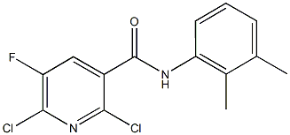 2,6-dichloro-N-(2,3-dimethylphenyl)-5-fluoronicotinamide Struktur