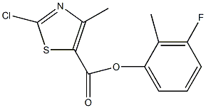 3-fluoro-2-methylphenyl2-chloro-4-methyl-1,3-thiazole-5-carboxylate Struktur