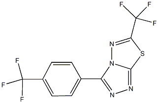 6-(trifluoromethyl)-3-[4-(trifluoromethyl)phenyl][1,2,4]triazolo[3,4-b][1,3,4]thiadiazole Struktur