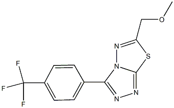 methyl {3-[4-(trifluoromethyl)phenyl][1,2,4]triazolo[3,4-b][1,3,4]thiadiazol-6-yl}methyl ether Struktur