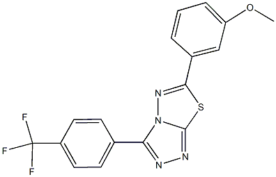 methyl 3-{3-[4-(trifluoromethyl)phenyl][1,2,4]triazolo[3,4-b][1,3,4]thiadiazol-6-yl}phenyl ether Struktur