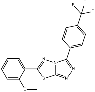 methyl 2-{3-[4-(trifluoromethyl)phenyl][1,2,4]triazolo[3,4-b][1,3,4]thiadiazol-6-yl}phenyl ether Struktur