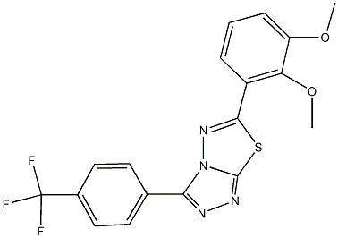 6-(2,3-dimethoxyphenyl)-3-[4-(trifluoromethyl)phenyl][1,2,4]triazolo[3,4-b][1,3,4]thiadiazole Struktur