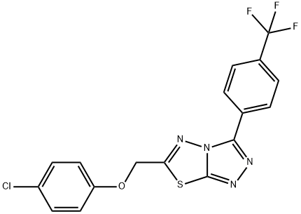 6-[(4-chlorophenoxy)methyl]-3-[4-(trifluoromethyl)phenyl][1,2,4]triazolo[3,4-b][1,3,4]thiadiazole Struktur