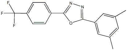 2-(3,5-dimethylphenyl)-5-[4-(trifluoromethyl)phenyl]-1,3,4-oxadiazole Struktur