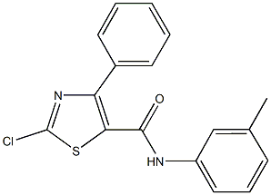 2-chloro-N-(3-methylphenyl)-4-phenyl-1,3-thiazole-5-carboxamide Struktur