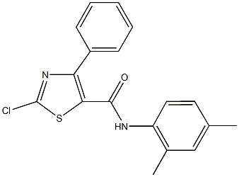 2-chloro-N-(2,4-dimethylphenyl)-4-phenyl-1,3-thiazole-5-carboxamide Struktur