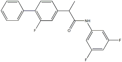 N-(3,5-difluorophenyl)-2-(2-fluoro[1,1'-biphenyl]-4-yl)propanamide Struktur