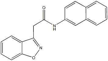 2-(1,2-benzisoxazol-3-yl)-N-(2-naphthyl)acetamide Struktur