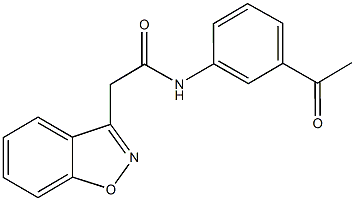 N-(3-acetylphenyl)-2-(1,2-benzisoxazol-3-yl)acetamide Struktur