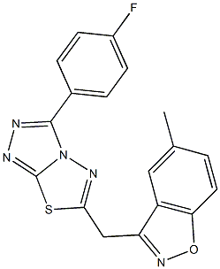 3-{[3-(4-fluorophenyl)[1,2,4]triazolo[3,4-b][1,3,4]thiadiazol-6-yl]methyl}-5-methyl-1,2-benzisoxazole Struktur