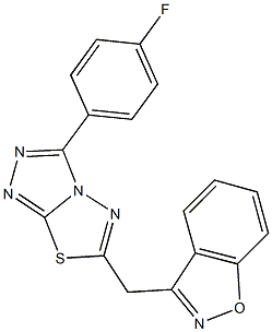 3-{[3-(4-fluorophenyl)[1,2,4]triazolo[3,4-b][1,3,4]thiadiazol-6-yl]methyl}-1,2-benzisoxazole Struktur