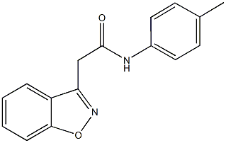 2-(1,2-benzisoxazol-3-yl)-N-(4-methylphenyl)acetamide Struktur