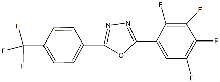 2-(2,3,4,5-tetrafluorophenyl)-5-[4-(trifluoromethyl)phenyl]-1,3,4-oxadiazole Struktur