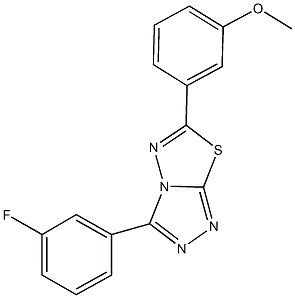 3-[3-(3-fluorophenyl)[1,2,4]triazolo[3,4-b][1,3,4]thiadiazol-6-yl]phenyl methyl ether Struktur