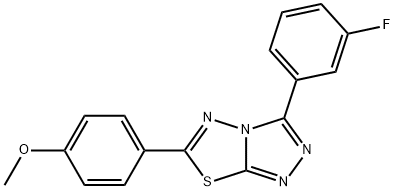 4-[3-(3-fluorophenyl)[1,2,4]triazolo[3,4-b][1,3,4]thiadiazol-6-yl]phenyl methyl ether Struktur