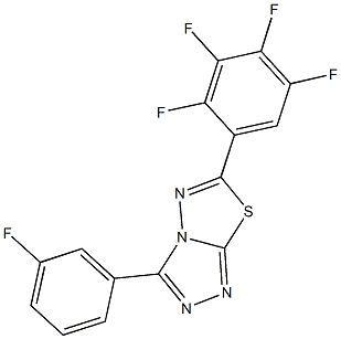 3-(3-fluorophenyl)-6-(2,3,4,5-tetrafluorophenyl)[1,2,4]triazolo[3,4-b][1,3,4]thiadiazole Struktur