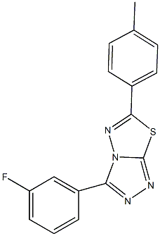 3-(3-fluorophenyl)-6-(4-methylphenyl)[1,2,4]triazolo[3,4-b][1,3,4]thiadiazole Struktur