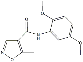 N-(2,5-dimethoxyphenyl)-5-methyl-4-isoxazolecarboxamide Struktur