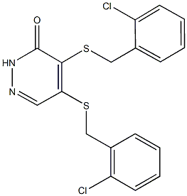 4,5-bis[(2-chlorobenzyl)sulfanyl]-3(2H)-pyridazinone Struktur