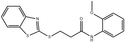 3-(1,3-benzothiazol-2-ylsulfanyl)-N-(2-methoxyphenyl)propanamide Struktur