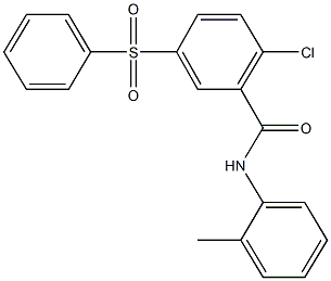 2-chloro-N-(2-methylphenyl)-5-(phenylsulfonyl)benzamide Struktur