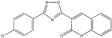 3-[3-(4-chlorophenyl)-1,2,4-oxadiazol-5-yl]-2H-chromen-2-one Struktur