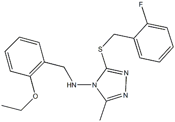 N-(2-ethoxybenzyl)-N-{3-[(2-fluorobenzyl)sulfanyl]-5-methyl-4H-1,2,4-triazol-4-yl}amine Struktur