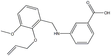 3-{[2-(allyloxy)-3-methoxybenzyl]amino}benzoic acid Struktur