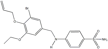 4-{[4-(allyloxy)-3-bromo-5-ethoxybenzyl]amino}benzenesulfonamide Struktur