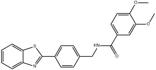 N-[4-(1,3-benzothiazol-2-yl)benzyl]-3,4-dimethoxybenzamide Struktur