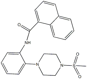 N-{2-[4-(methylsulfonyl)-1-piperazinyl]phenyl}-1-naphthamide Struktur