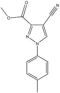 methyl 4-cyano-1-(4-methylphenyl)-1H-pyrazole-3-carboxylate Struktur