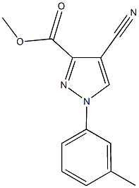 methyl 4-cyano-1-(3-methylphenyl)-1H-pyrazole-3-carboxylate Struktur