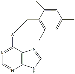 mesitylmethyl 9H-purin-6-yl sulfide Struktur