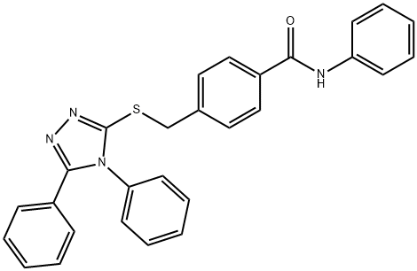 4-{[(4,5-diphenyl-4H-1,2,4-triazol-3-yl)sulfanyl]methyl}-N-phenylbenzamide Struktur