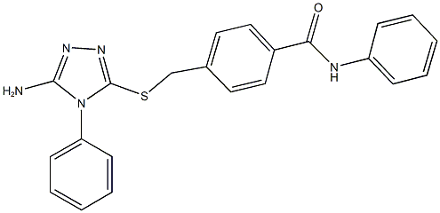 4-{[(5-amino-4-phenyl-4H-1,2,4-triazol-3-yl)sulfanyl]methyl}-N-phenylbenzamide Struktur