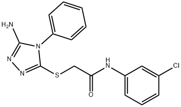 2-[(5-amino-4-phenyl-4H-1,2,4-triazol-3-yl)sulfanyl]-N-(3-chlorophenyl)acetamide Struktur