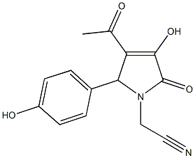 [3-acetyl-4-hydroxy-2-(4-hydroxyphenyl)-5-oxo-2,5-dihydro-1H-pyrrol-1-yl]acetonitrile Struktur